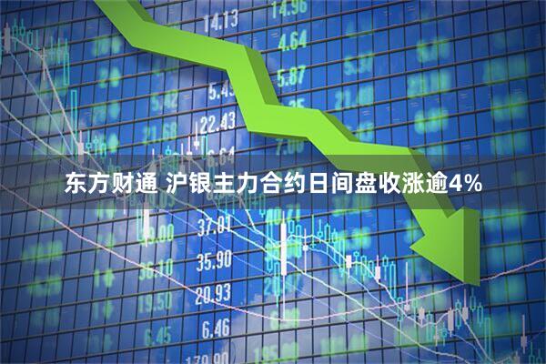 东方财通 沪银主力合约日间盘收涨逾4%